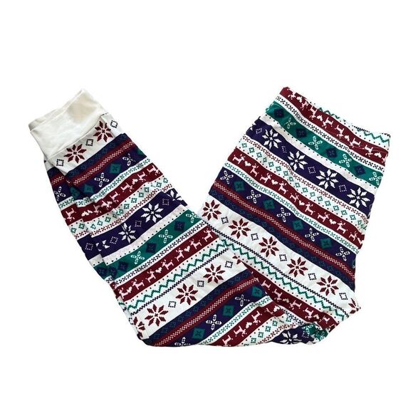 Knix Multicolor Christmas Holiday Joggers Pajamas Loungewear Cotton Set - Picture 8 of 8